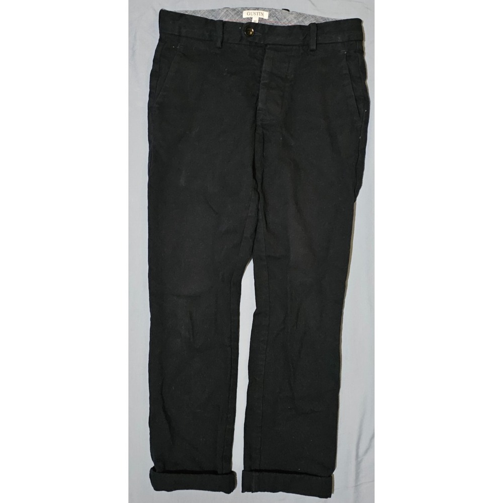 Gustin Navy Chinos Slim Fit Size 30 Japanese Vintage Wool Chinos‎ #179